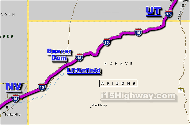 Interstate 15 Arizona Traffic Map